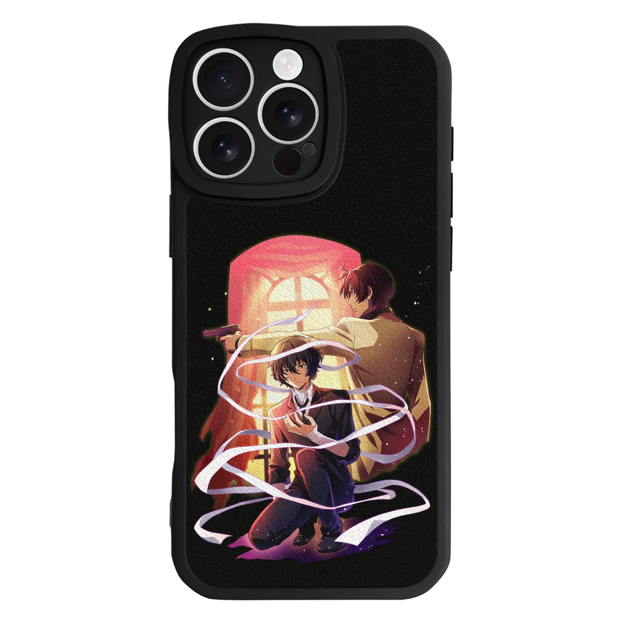 （画像用） 文豪ストレイドッグス Bungo Stray Dogs 【iPhone 16シリーズ対応】シリコンスマホケース（レザー調） 材質：シリコン
